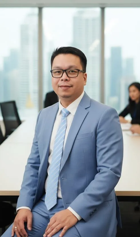 Sweden Arcilla, Founder and President of S4 Accounting Services, in an office
